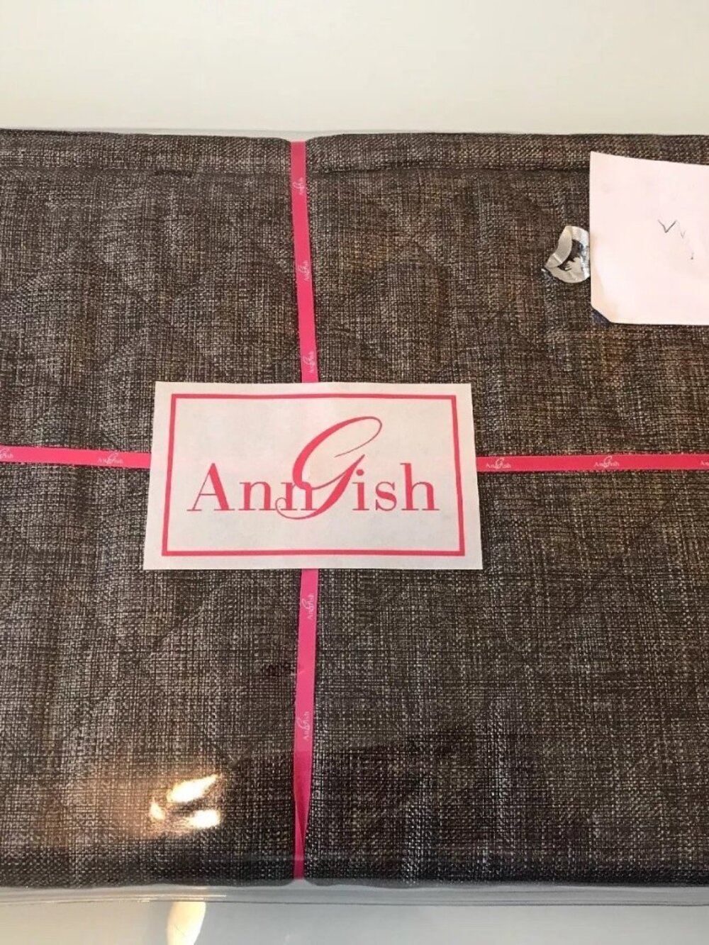 Ann Gish King Sham 36x20 Jasper Quarry Quilted Brown Taupe Mettalic Basketweave